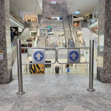 Supermarket Entrance One-Way Hand-Pushed Cylindrical Swing Gate