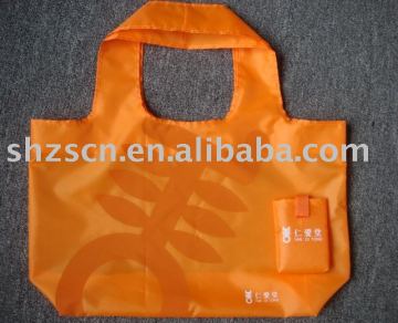 printed nylon bag/nylon shopping bag/polyester supermarket bag/nylon folding bag