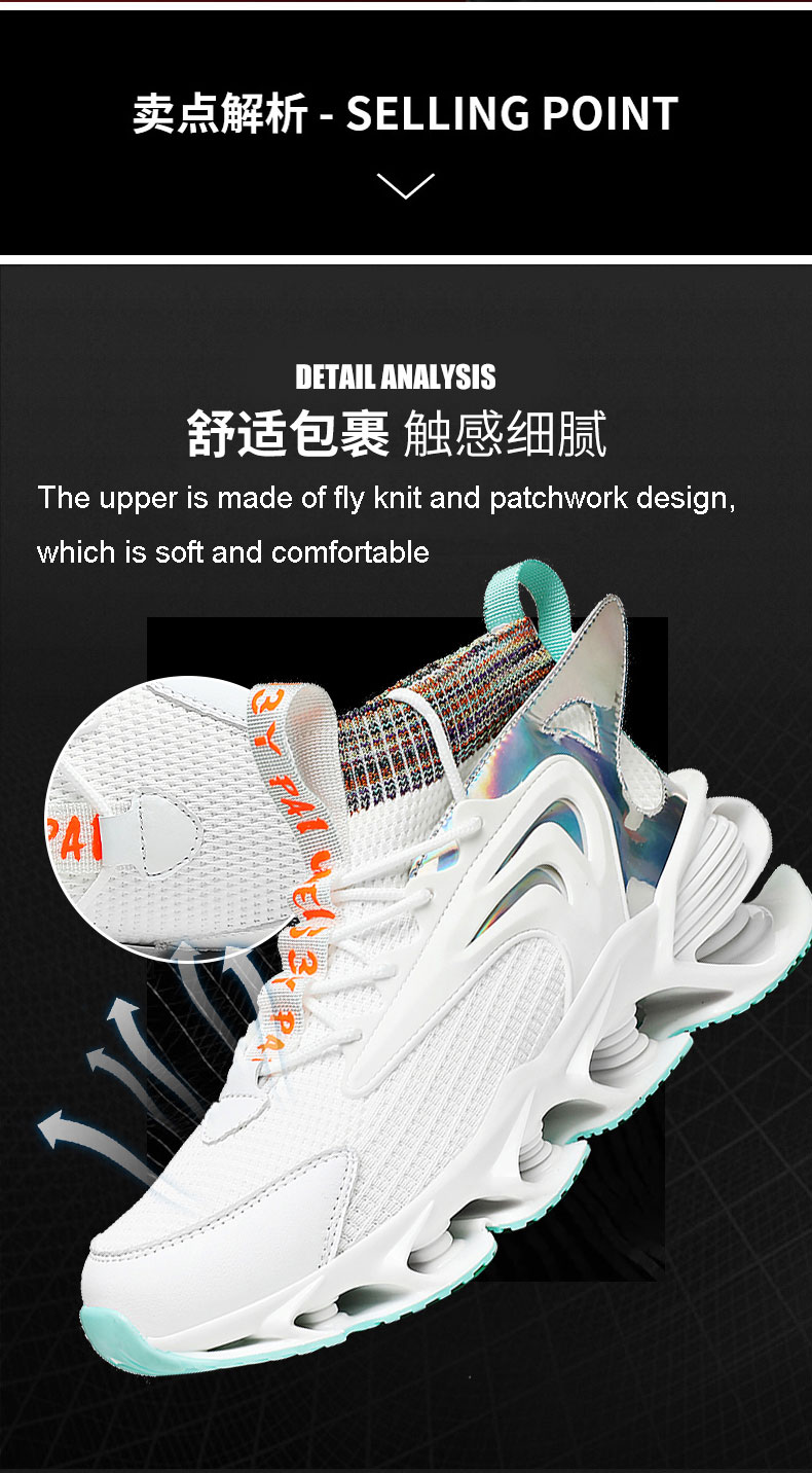 Durable Using New Blade Fly Knit Fashion high top mens shoes ,men shoes high top ,Casual Sneaker