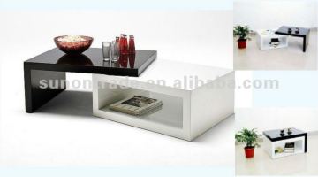 rotatable black and white coffee table