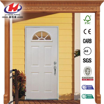 Fan Lite Primed Steel Prehung Front Door