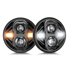 Angel Eye DRL LED Headlight for Jeep - 7 Inch Day Maker LED Turn Light