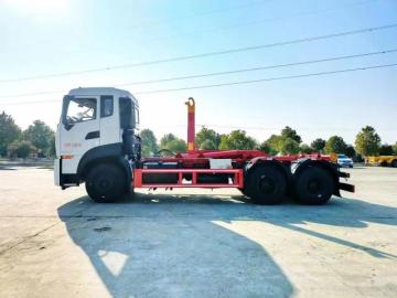 Dongfeng 6x4 hook lift hydraulic arm garbage truck