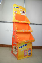 AEP advertisement floor display stand for promotion milky tea
