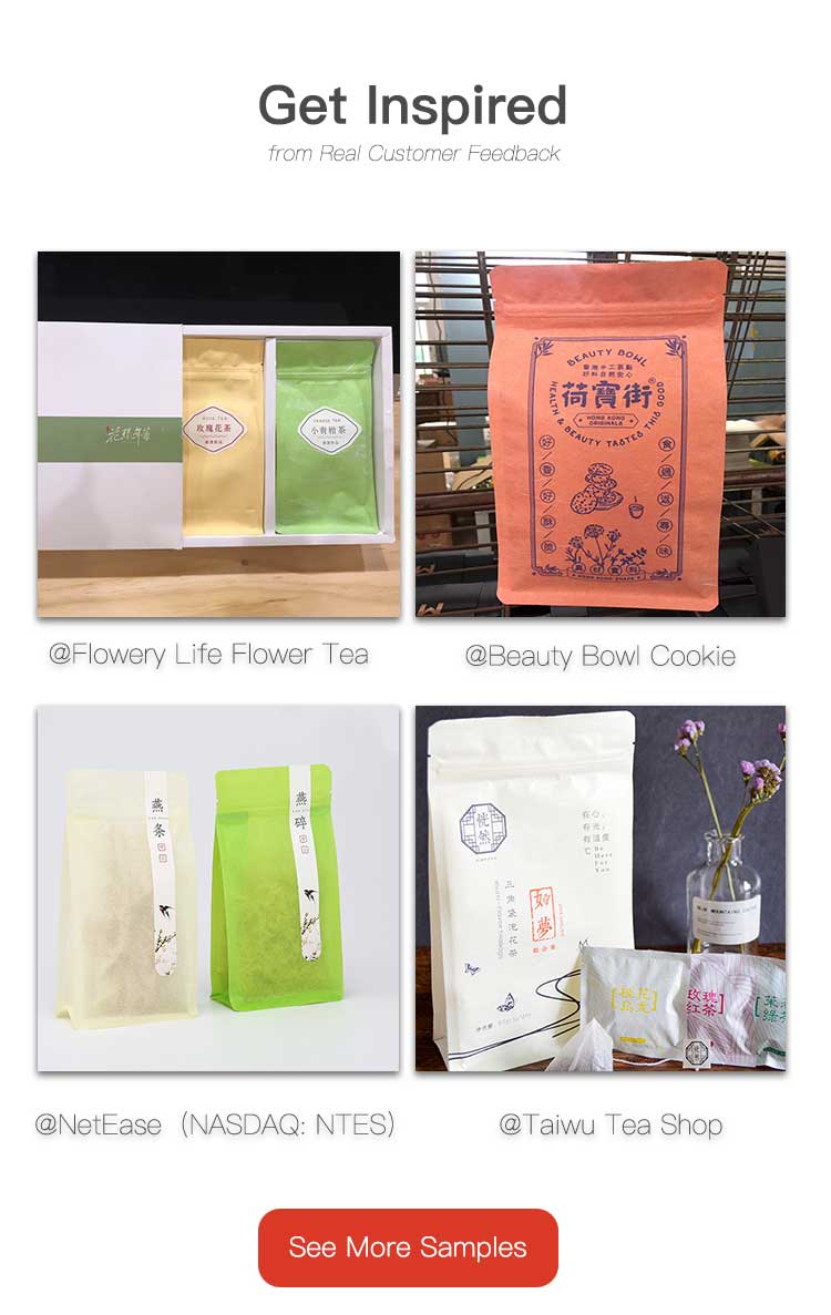 stand up pouch aluminium foil packaging bag design packing tea pouch