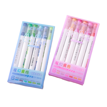 Color-Changing Double-Headed Fluorescent Marker for Students and Accountants