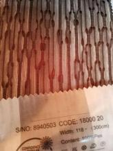 Coffee Color Jacquard Line Orange Sheers