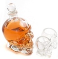 Glass Skull Whiskey Decanter với nút chặn