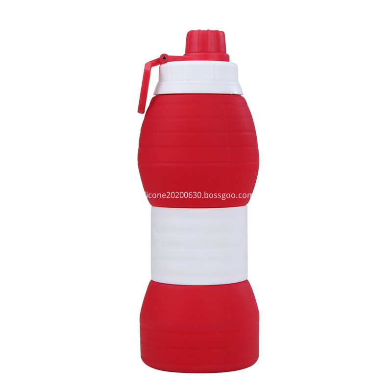 silicone folding kettle red
