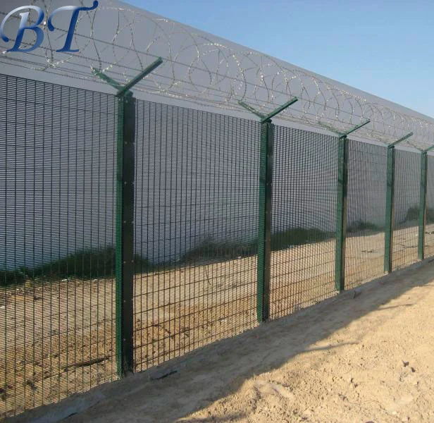 Powder Coated Prison Mesh Anti Climb Grille Fence High Security Fence.