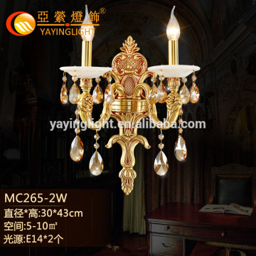 retro brass lighting fixture wall sconce for aisle, corridor candle brass wall sconce lighting fixture