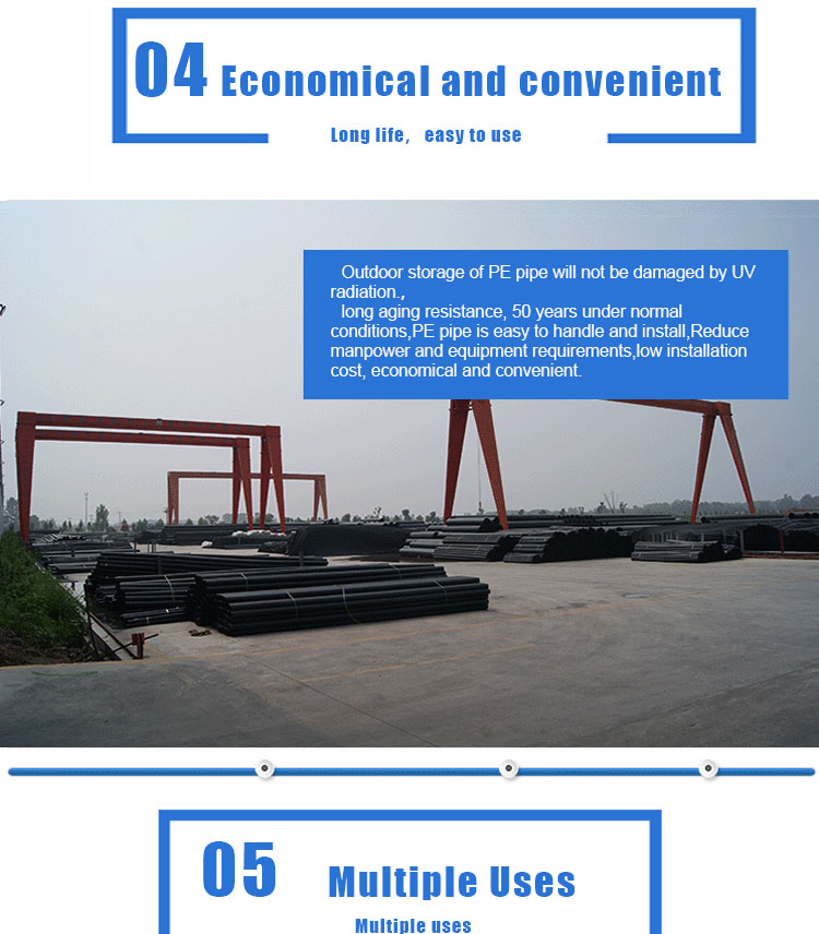 DN315mm hdpe pipe line for water supply