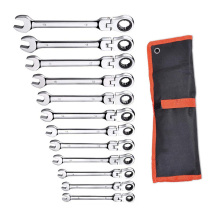 6-32 mm Open End Combination Repair Tool Set: Ratchet Wrench & Spanners
