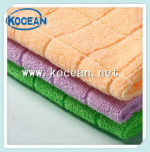 Microfiber terry check  cleaning cloth