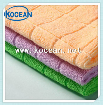 Microfiber terry check  cleaning cloth