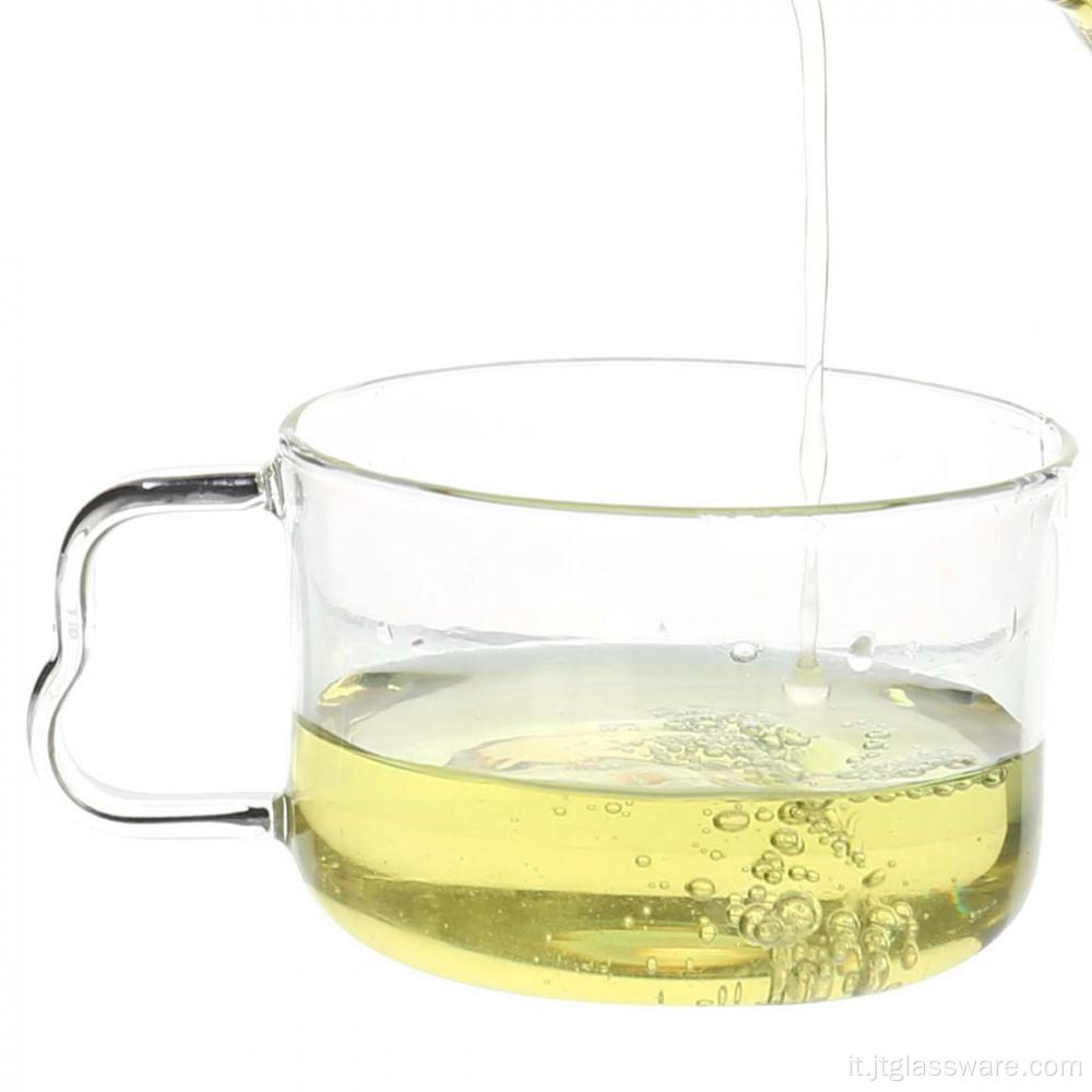 Mini tazze da tè in vetro fantasia da 200 ml con manico