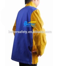 Flame Retardant FR Welding Jacket Leather Sleeves and Front