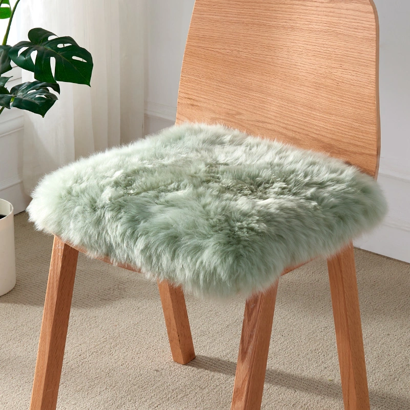 Squared Real Sheepskin Garden Sofa Seat Pad Outdoor/Indoor Chair Cushion