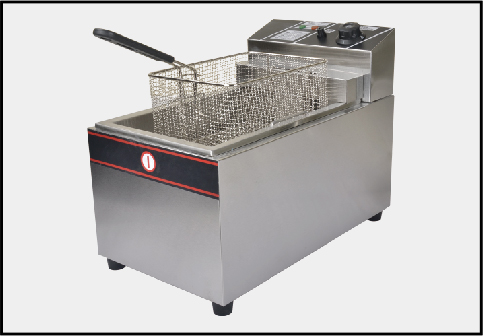 Temperature-controllable gas deep fryer