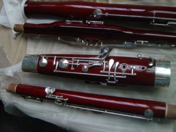 silver plated maple bassoon HBL-720