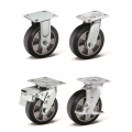 400 kg Aluminium Core Black Rubber Caster Wheel