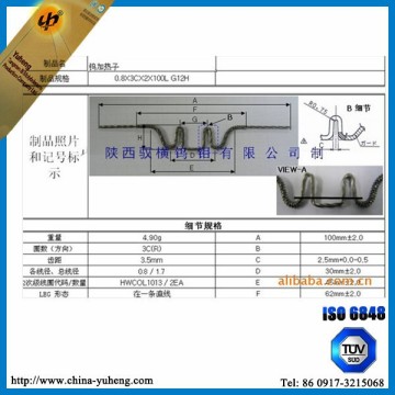 Wolfram twisted wire for vacuum metallizing machine