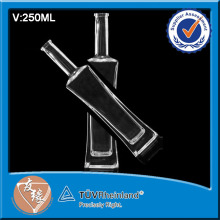 Square Soft Drink Glass Bottle 200ml Glass Liquor Bottle