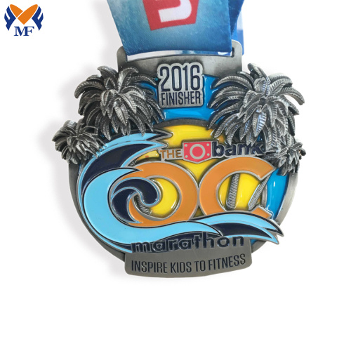Médaille de marathon de l'événement de la banque personnalisée