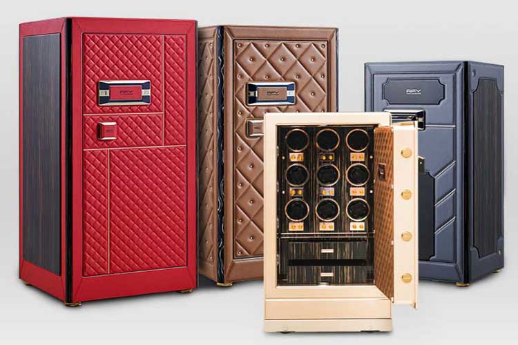 High Quality Electronic Security Business Cabinet Home wood leather safe box