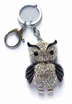 Fashion Crystal Owl Keychain (K693)