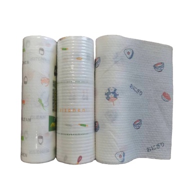 Disposable Printed Cotton Spunlace Nonwoven Kitchen Wipes