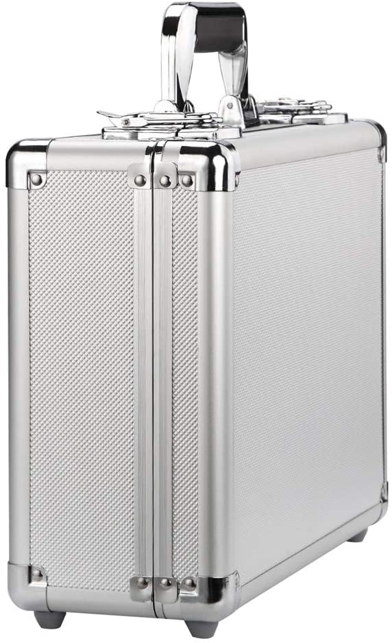 Small Tool Case Silver Portable Suitcase Tool Storage Cases Professional Toolbox Aluminum