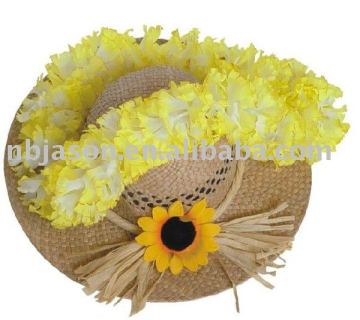 beach straw hat / straw hat decoration / straw sombrero hat