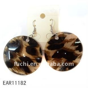 Fashion hoop earrings acrylic earrings with rhinestone