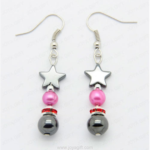 Fashion hematite star earring