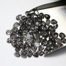 High Quality Natural Pear Shaped Black Hair Crystal