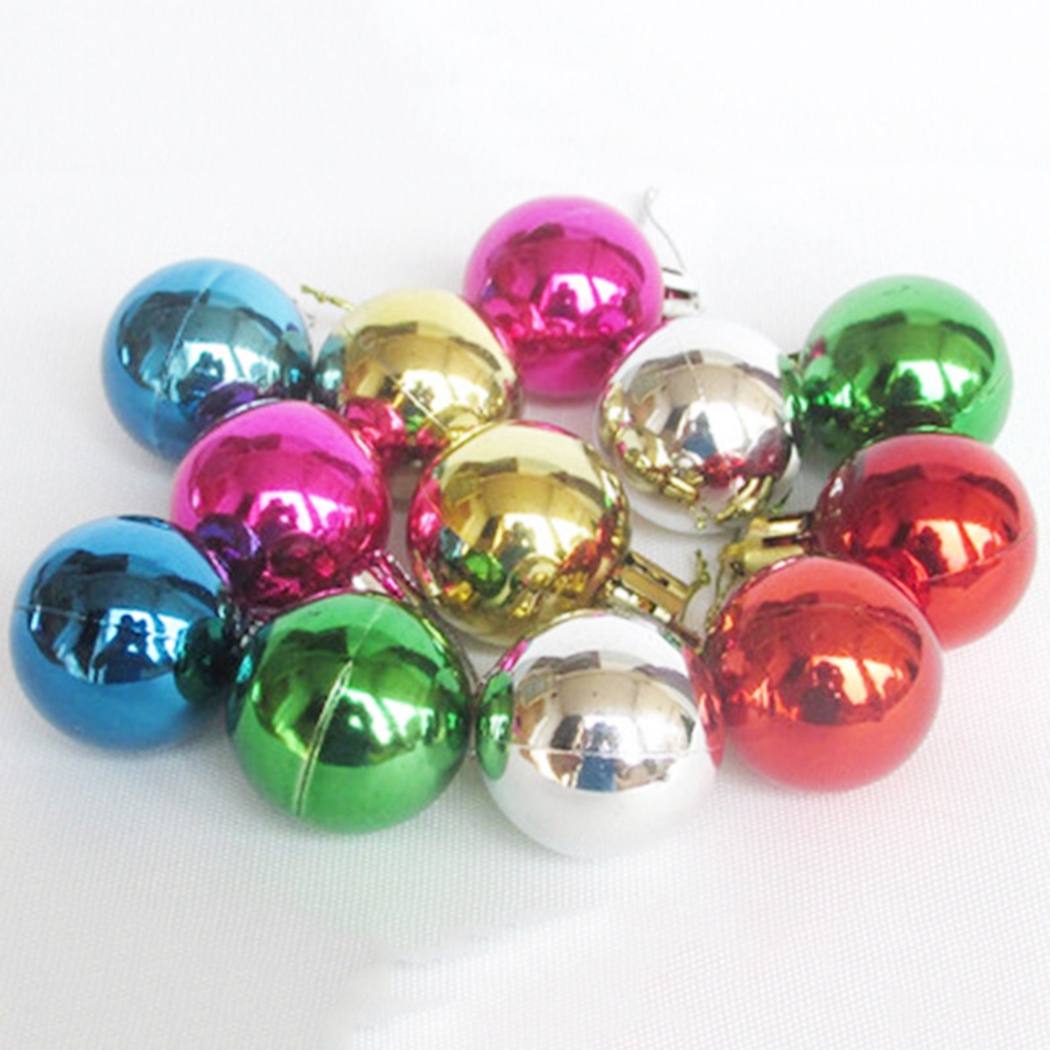 12pcs/lot 30mm Christmas Tree Decor Ball Bauble Xmas Party Hanging Ball Ornament Decorations for Home Christmas decorations Gift