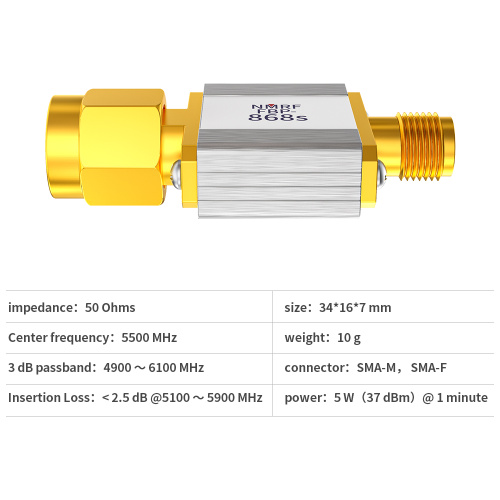 Filtro de passagem de banda de hélio de 868 MHz RF Lora