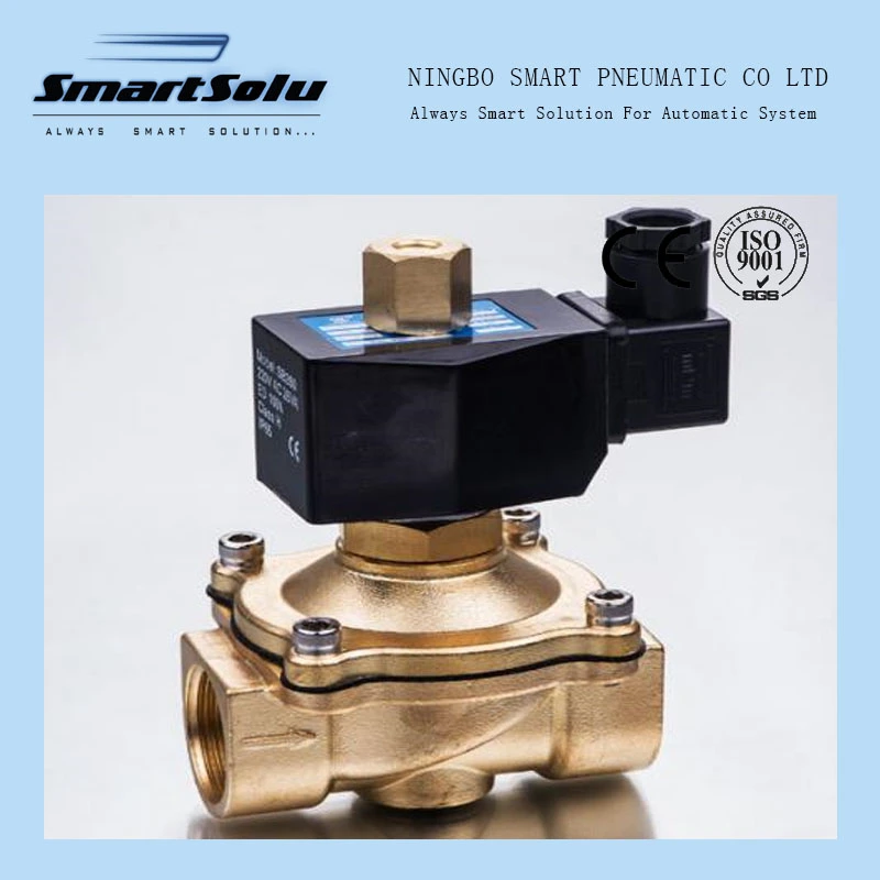 2W Normal Close Direct Acting Big Orifice Brass Material Solenoid Valves