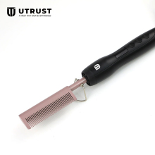 Copper Comb Metal Flat Iron Electric Hot Comb Hair Straightener