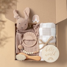 2014 New Organic Cotton Infant Wrap Newborn Shower Gift Set