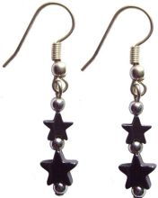 Hematite Earring with 925 silver hook