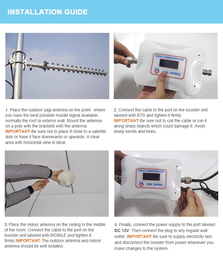 New Design Mini Cellular Repeater CDMA 850mhz 2G Network Car Signal Booster with Yagi Antenna