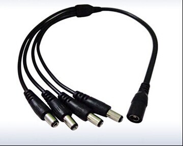 Power Adapter DC Cable for Pigtail 1 to 4