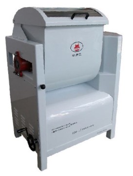 Horizontal flour dough mixer