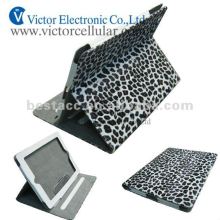 Luxury Leopard color Leather case for IPad 3 with stand cas