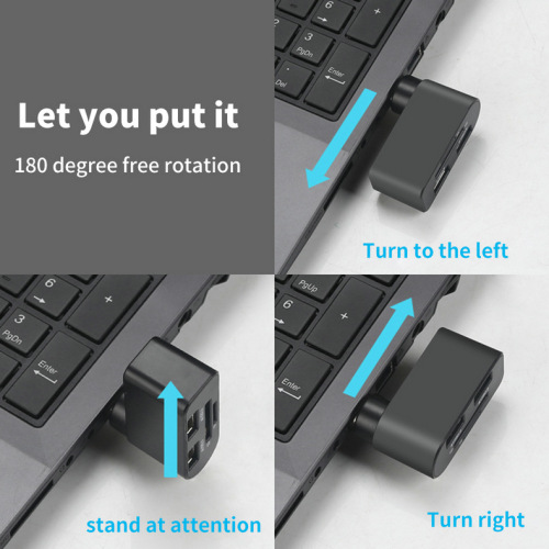 Rotating USB 2.0 HUB SD TF Card Reader