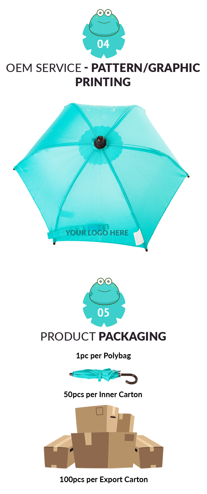 Parapluie miniature pour jouets Agua Agua Printed Miniature Toy Umbrella