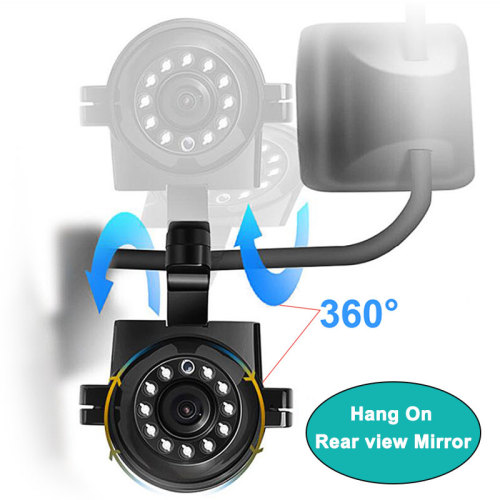 Vista lateral del vehículo de 1080p AHD Cámara de 12 V IR Visión nocturna Izquierda Derecha Cámara CCTV Cuelga sobre el espejo trasero para el camión de autobuses IP68 Implaz