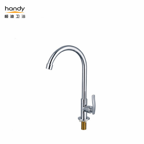 Economical Pillar Type Kitchen Brass Single Cold Faucet